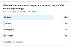LinkedIn social media poll - Interalia Marketing